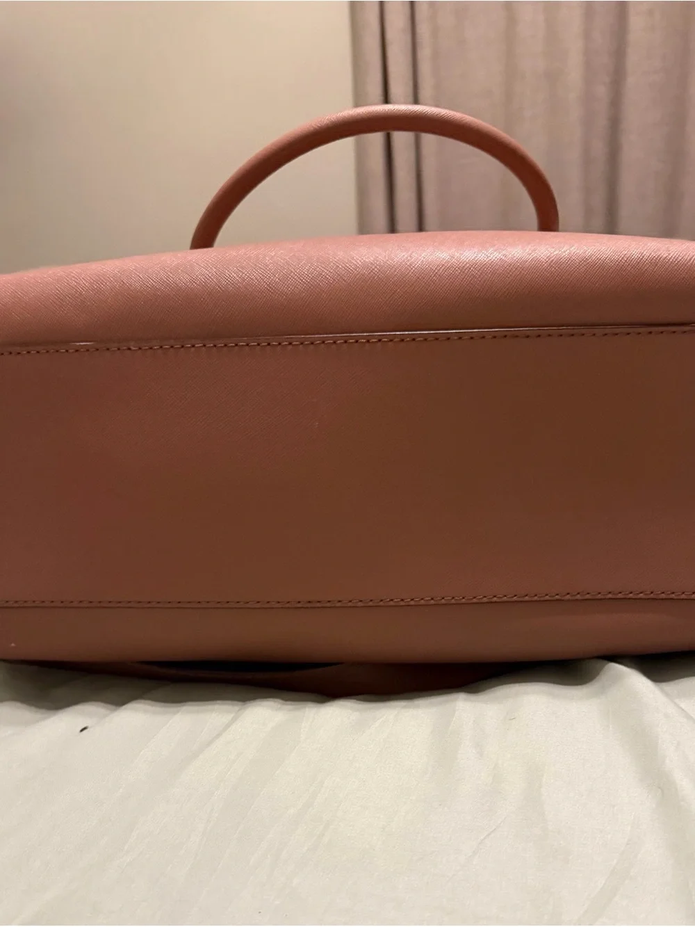 Michael Kors Chestnut Brown Large Saffiano Leather Tote with Gold Hardware